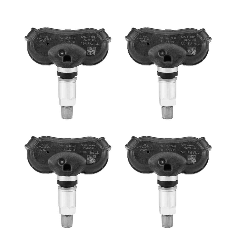 4pcs Car TPMS Tire Pressure Sensor Black Silver O976392