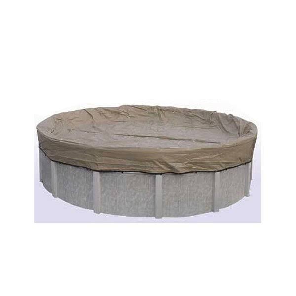 28 ft. Black Tan Round Above Ground Winter Pool Cover B5019