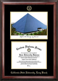 Gold Embossed Diploma Frame with Campus Images Lithograph Y712433