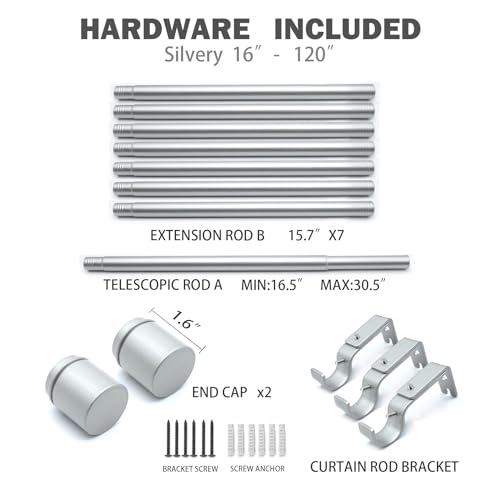 Golden Adjustable Curtain Rod 16 to 48 Inches Z363505