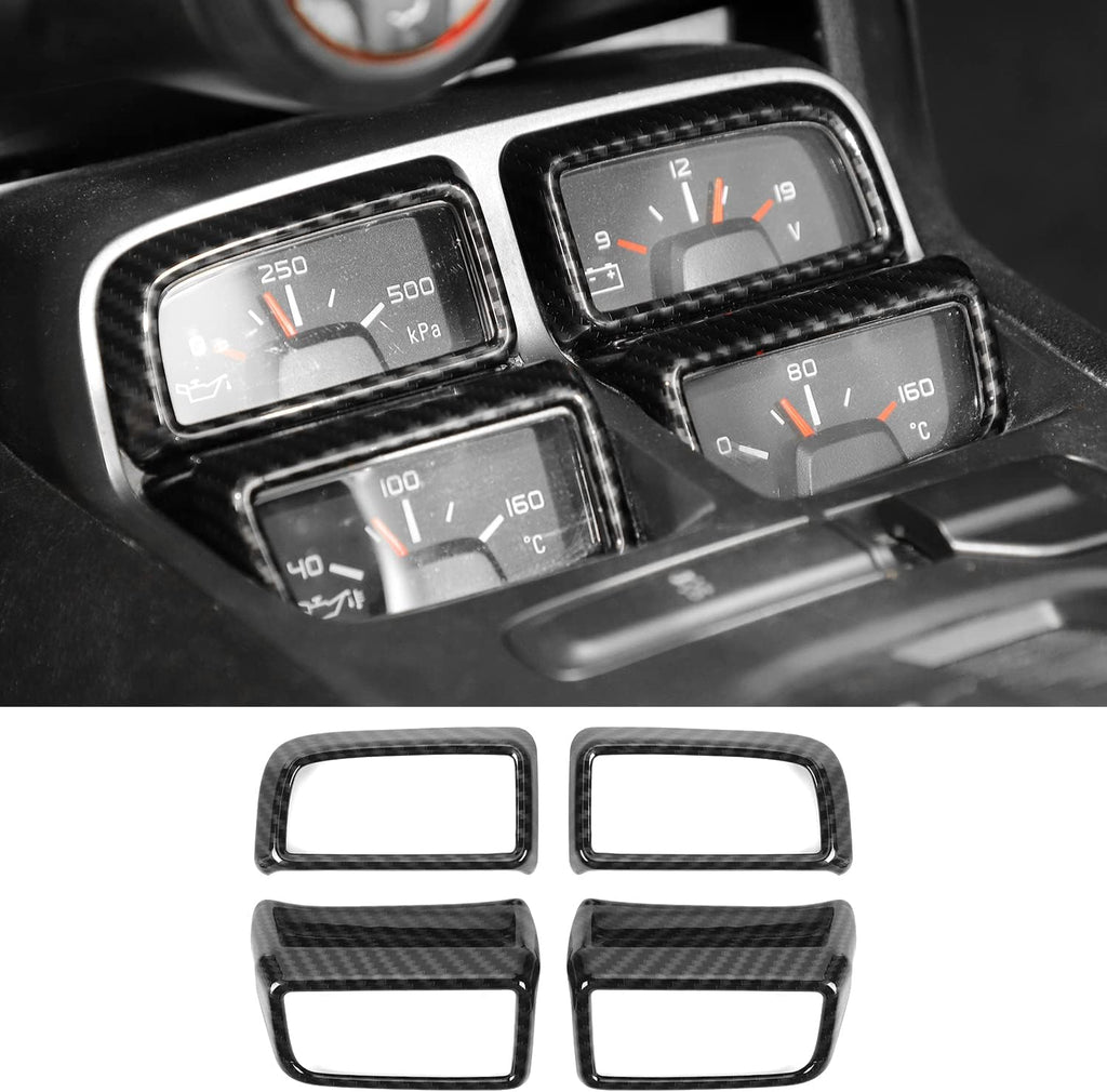 Center Console Dashboard Trim Cover for Chevrolet Camaro 2010-2015, 4PCS Carbon Fiber Grain P4952