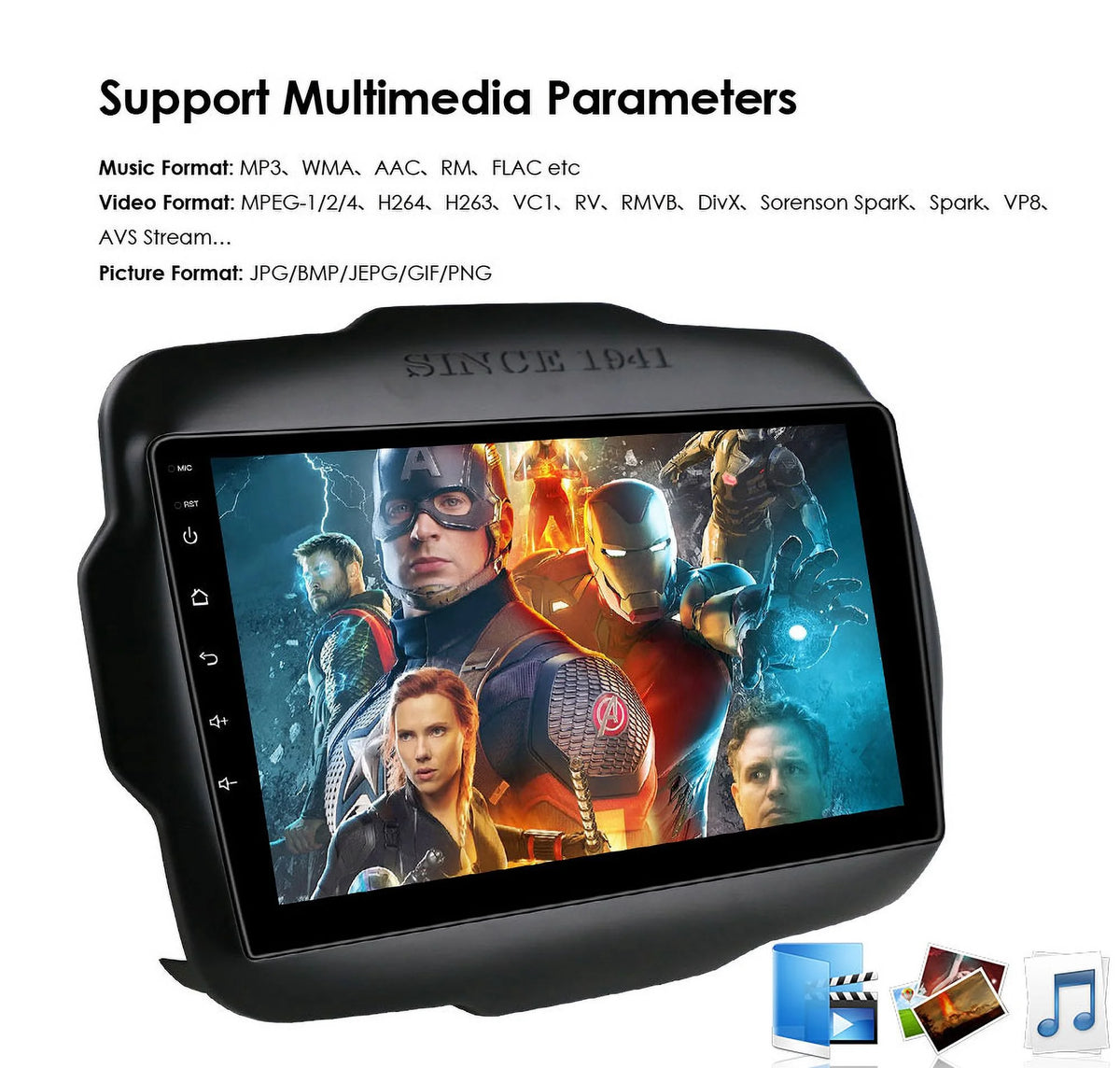 9" Android 12 GPS Navigation Car Radio Stereo Head Unit 2+32GB Carplay T97075