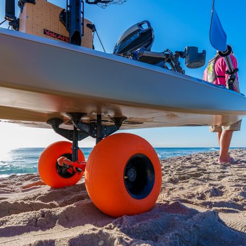 Orange/Black Kayak Cart with Air-Filled Balloon Sand Tire X7870