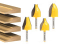4 Bit Vertical Raised Panel Router Bit Set 1/4-Inch Shank Y92391