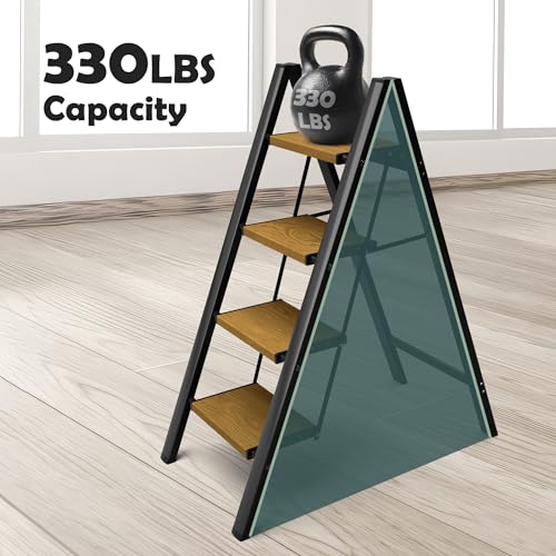 Aluminum Lightweight Folding 2 Step Ladder 330lbs Capacity H886
