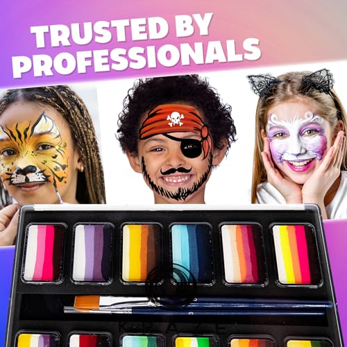 Water Activated Hypoallergenic Face Paint Palette L7862