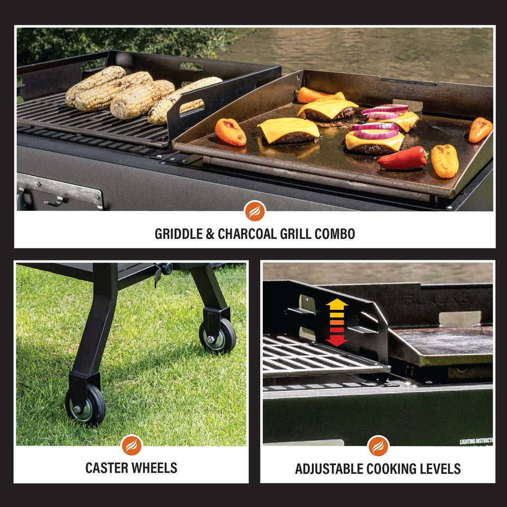 17 Griddle and Charcoal Grill Combo T8297