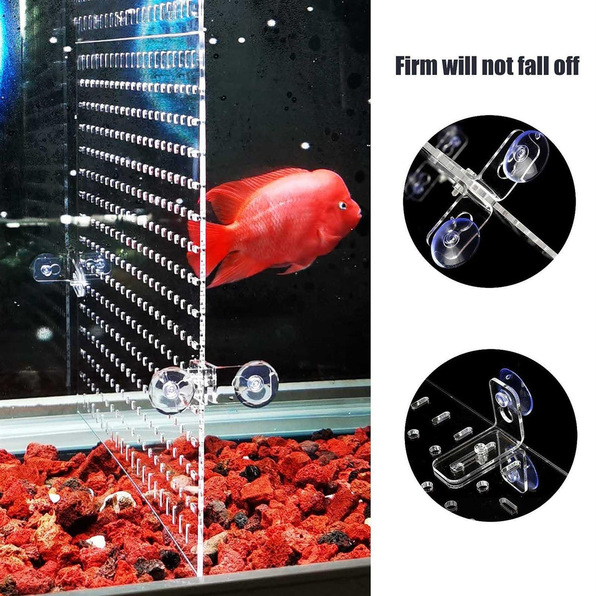 Clear Aquarium Divider with Suction Cups Q9017