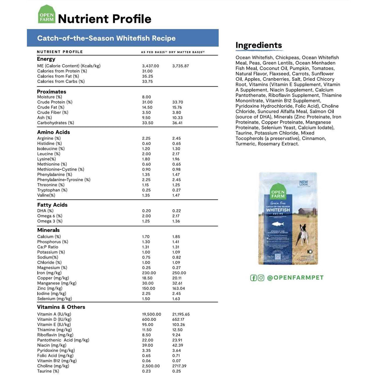 Grain Free Whitefish Dry Dog Food X515296