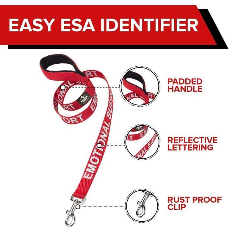 Emotional Support Dog Leash Wrap with Neoprene Handle E71235