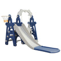 3 in 1 Kids Slide and Swing Set with Basketball Hoops I875801