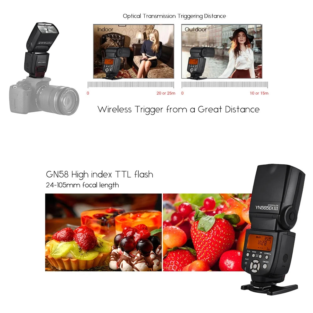 Wireless TTL Slave Flash Speedlite with GN58 A69471