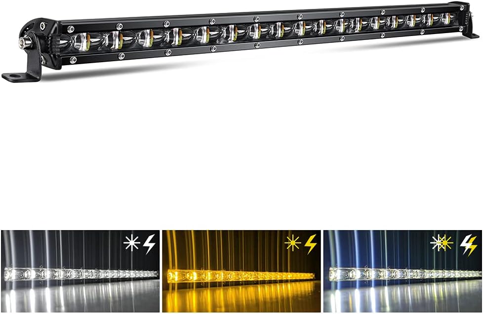 26 inch Slim Single Row LED Light Bar with Mounting Brackets Y3801