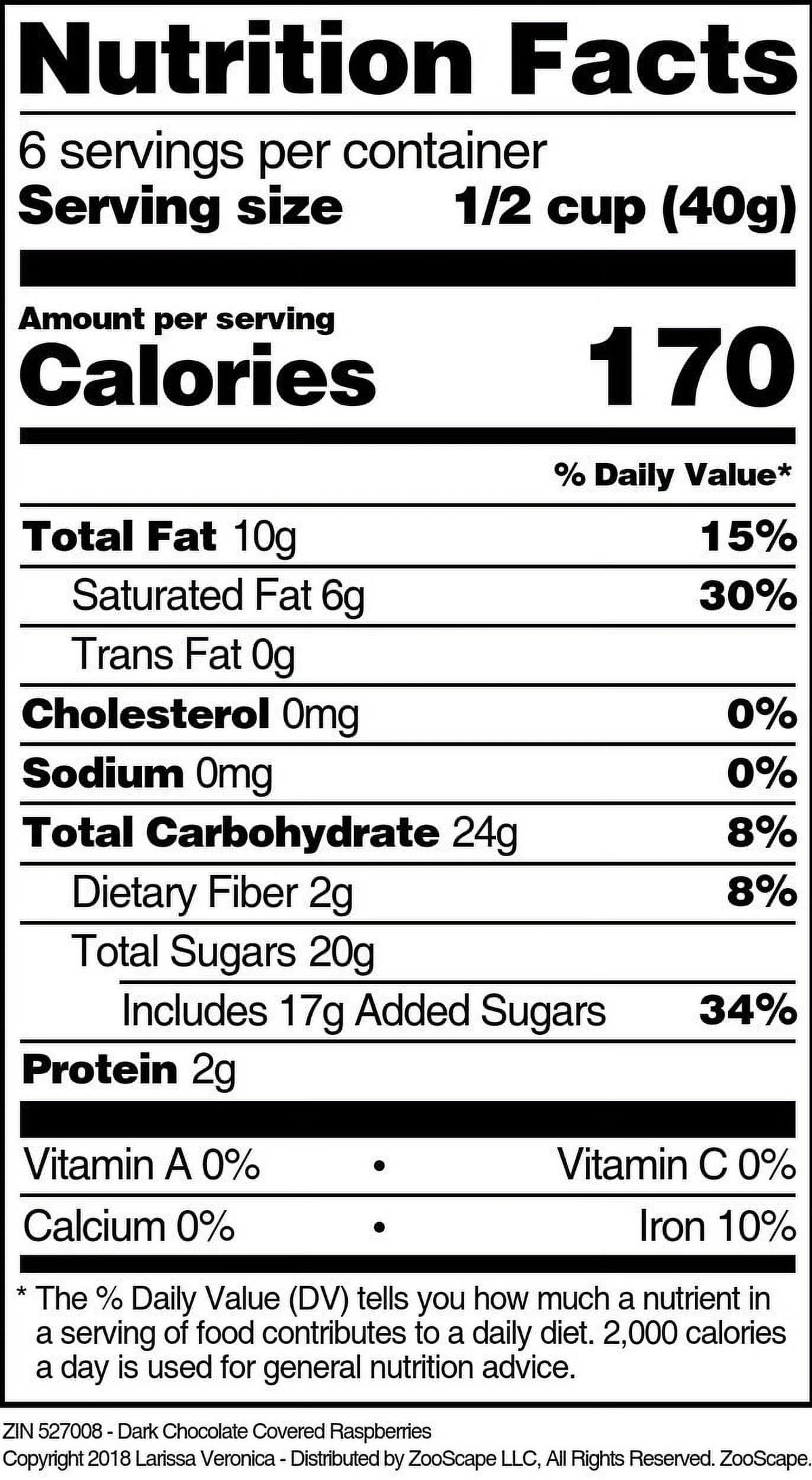 Dark Chocolate Covered Raspberries 8 oz 2-Pack G287