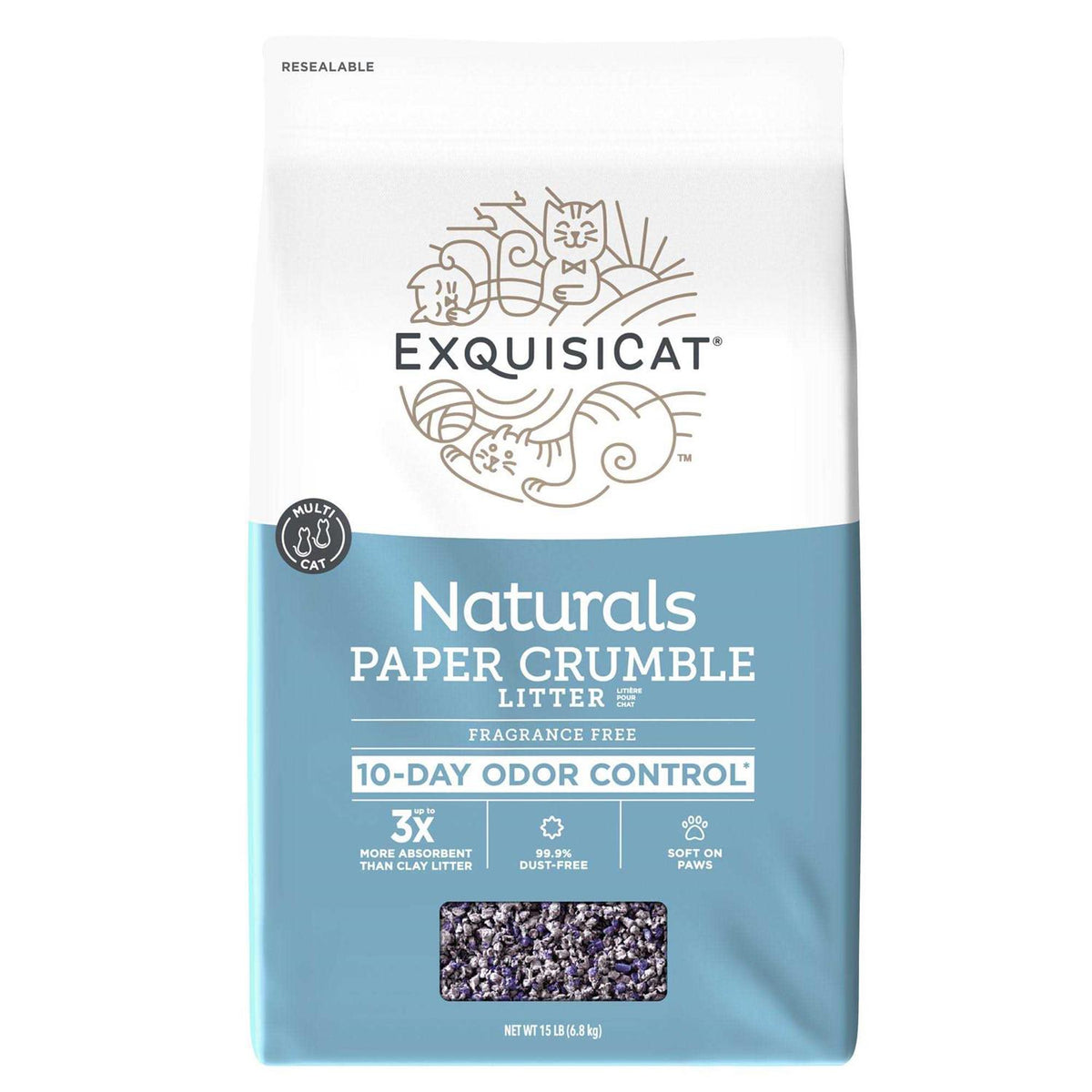 ExquisiCat Naturals Paper Multi-Cat Litter V28253