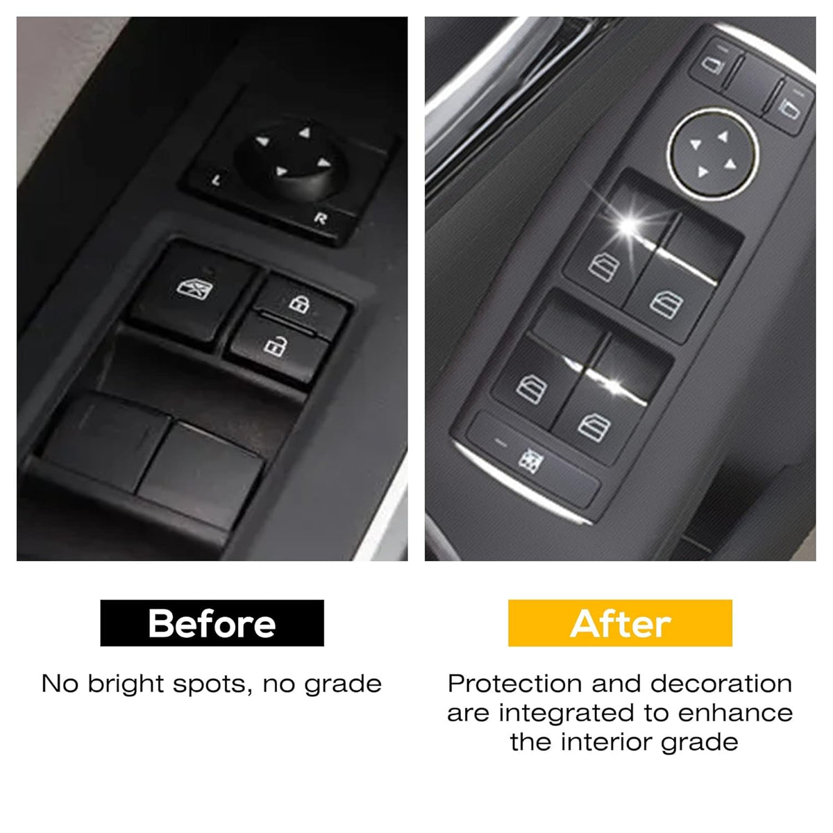 Window Lift Button Trim Stickers Decals Kit F780