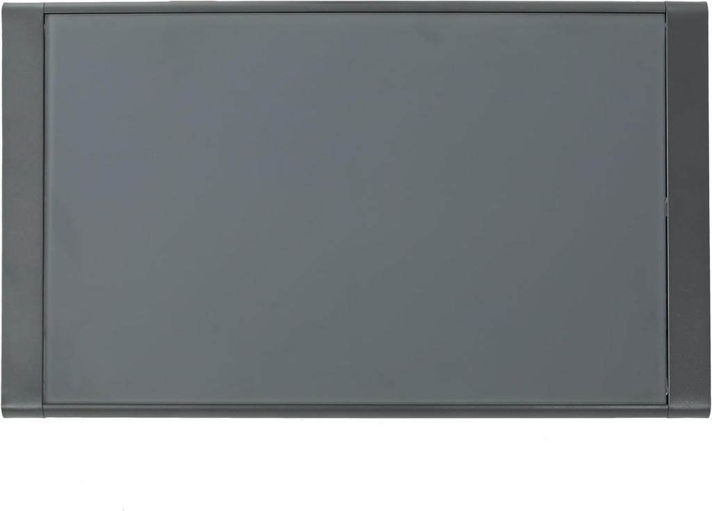 Grey Aluminum Outdoor Coffee Table with Tempered Glass Top H9325