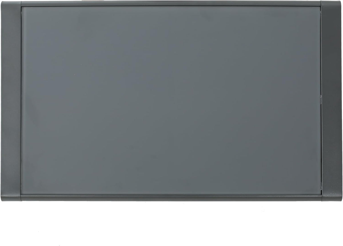 Grey Aluminum Outdoor Coffee Table with Tempered Glass Top H9325
