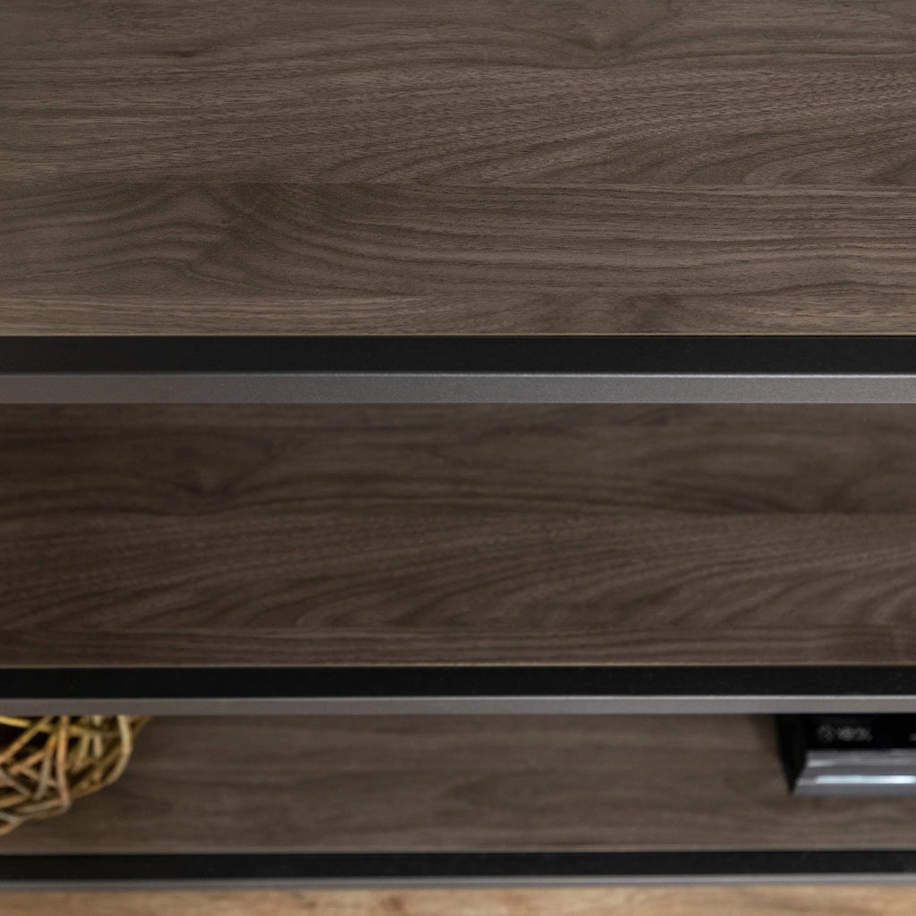 Industrial 3 Shelf Bookcase Slate Gray/Black Metal L32514