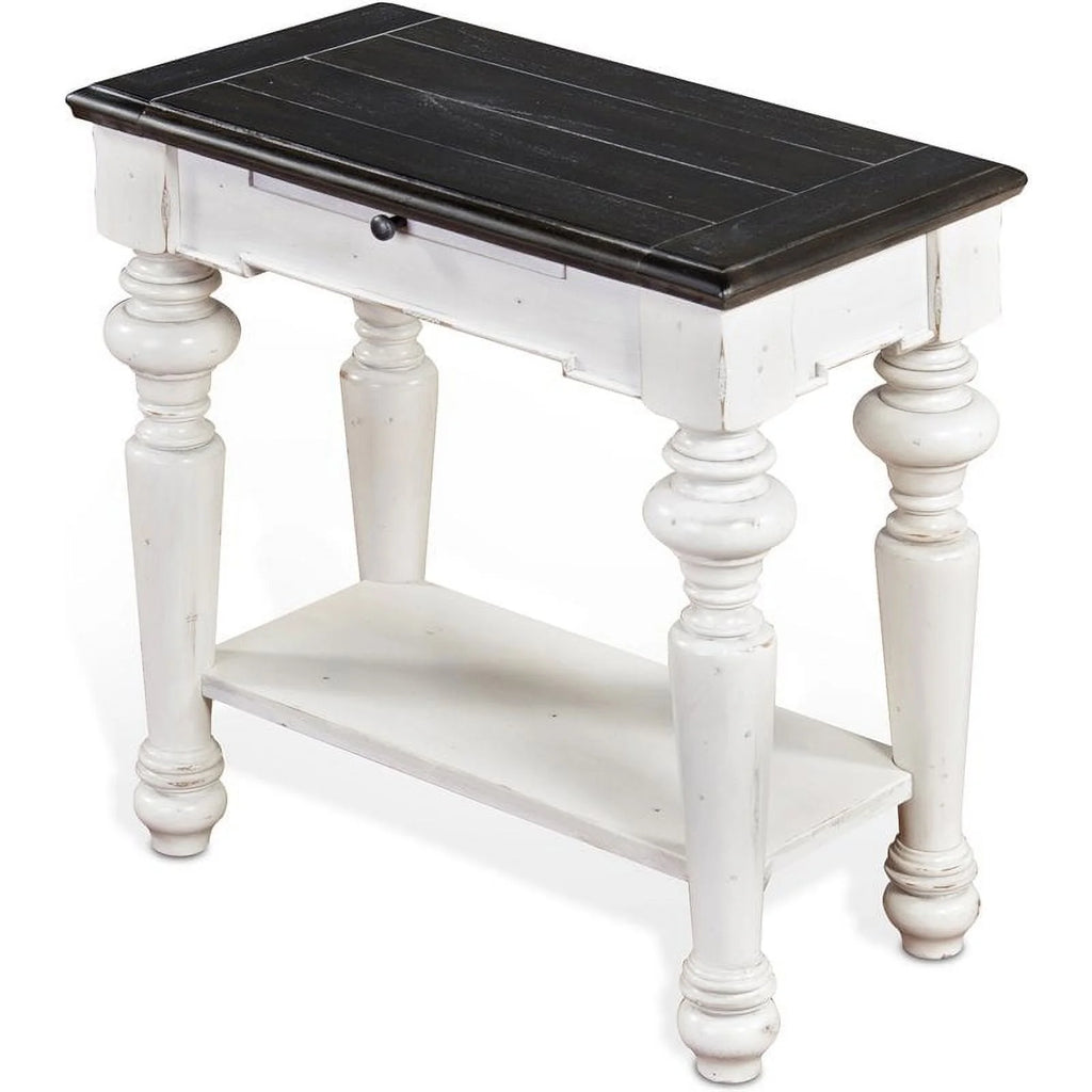 24" Wood Chair Side Table Set of 2 Q5059