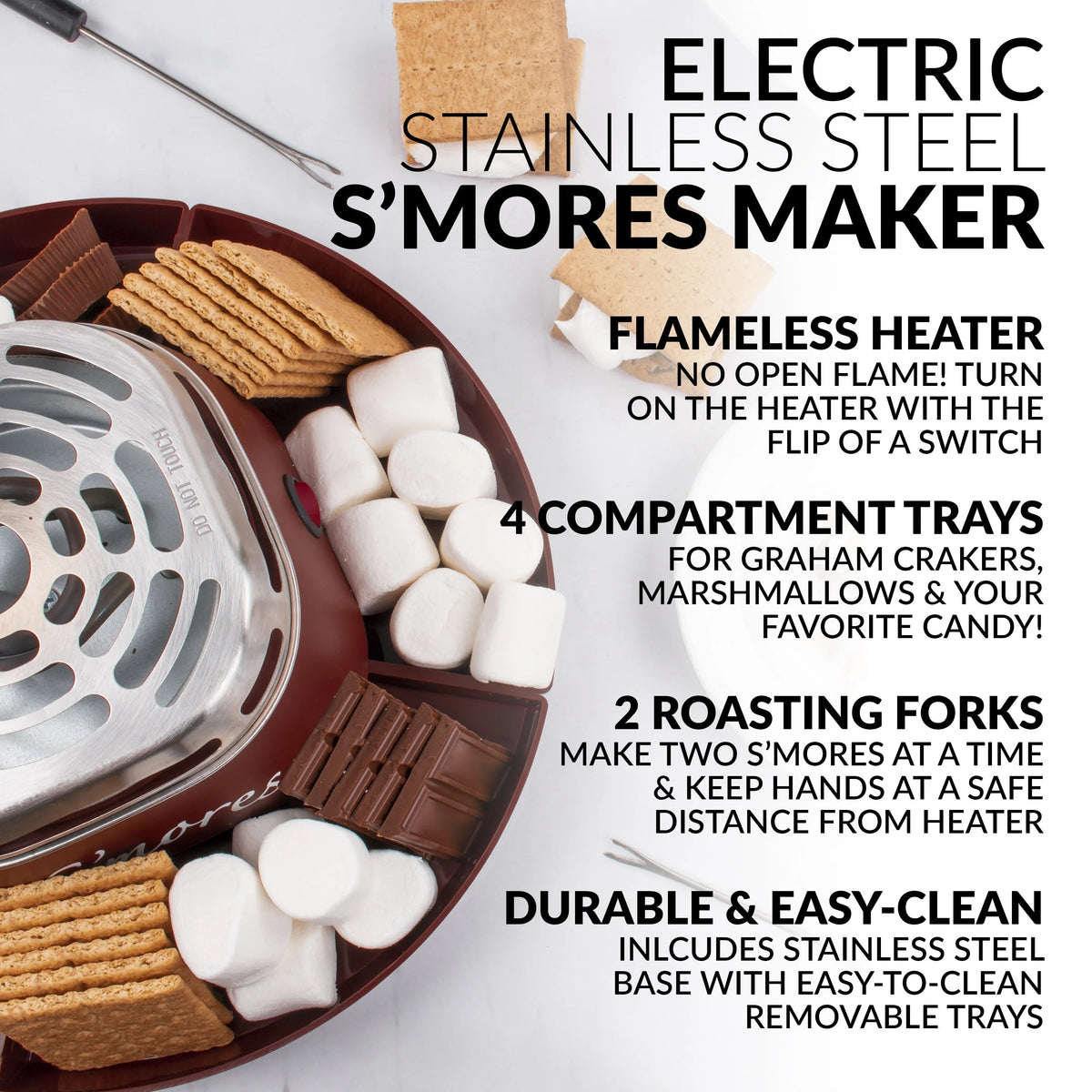 Indoor Electric Stainless Steel S'mores Maker S7695