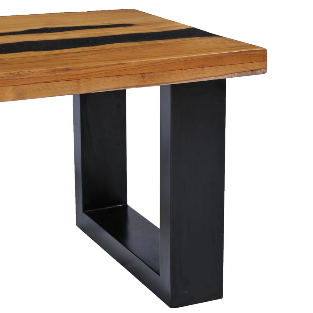 Teak Wood and Lava Stone Coffee Table R474