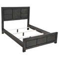 Dark Grey Rectangular Panel Bed L368