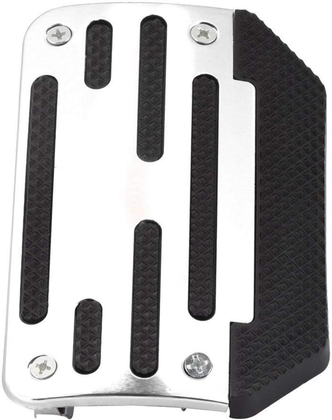 Silver Alloy Nonslip Brake Pedal Cover Accelerator Pad Pack of 2 K249