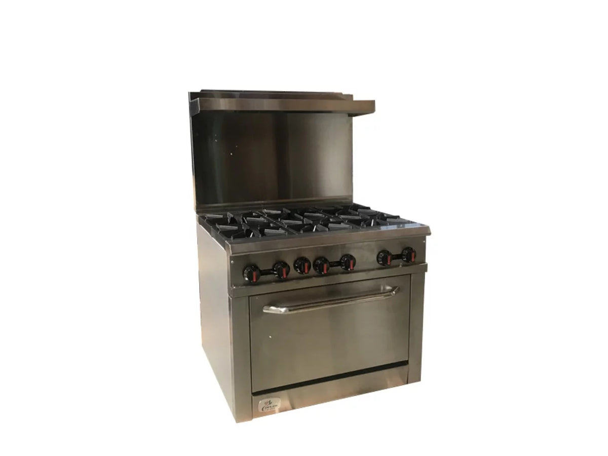Heavy Duty Commercial Grade 36 ins 6b NSF Oven Ranges I18162