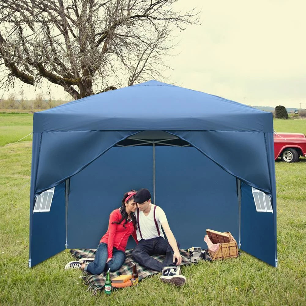 10 x 10 Pop Up Gazebo Canopy Tent with 4 Sidewalls V443651