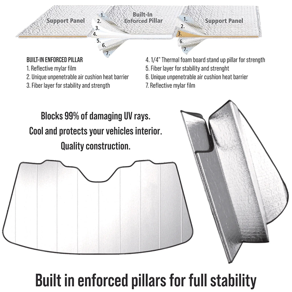 Windshield Sun Shade 54"x 27.5" D445