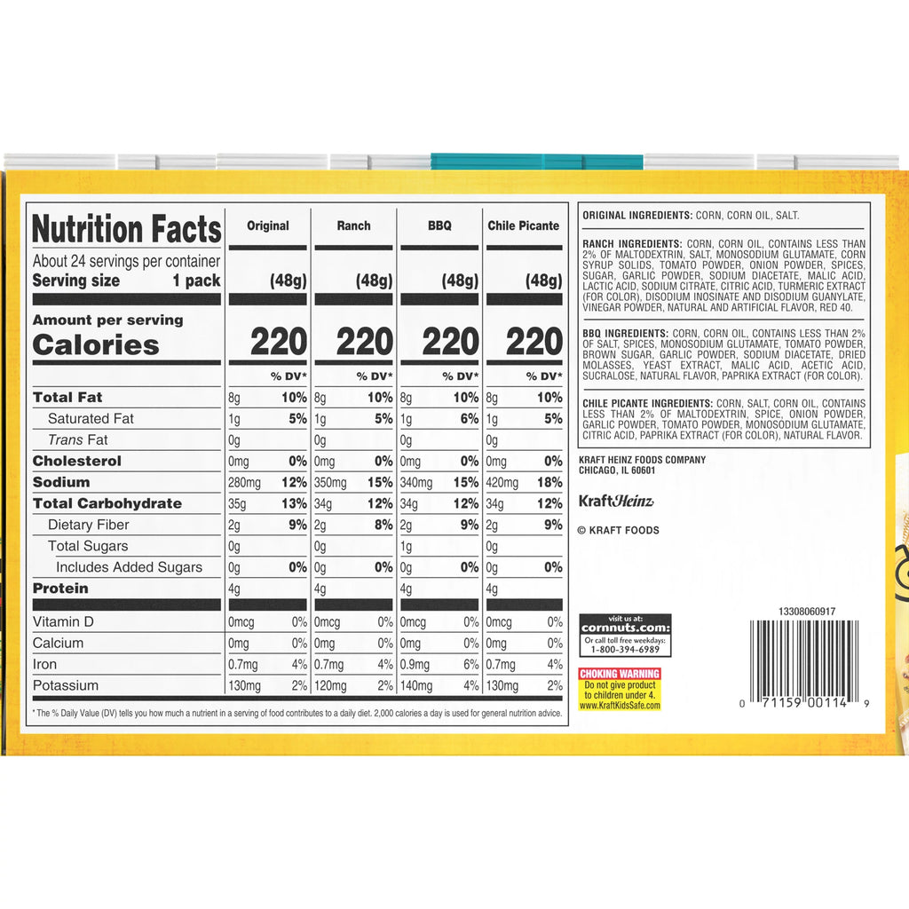 Crunchy Corn Kernels Variety Pack, 24 ct, 1.7 oz Packs E2192