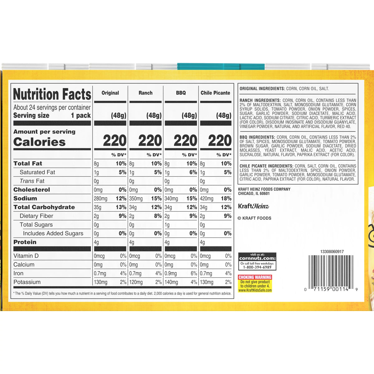 Crunchy Corn Kernels Variety Pack, 24 ct, 1.7 oz Packs E2192