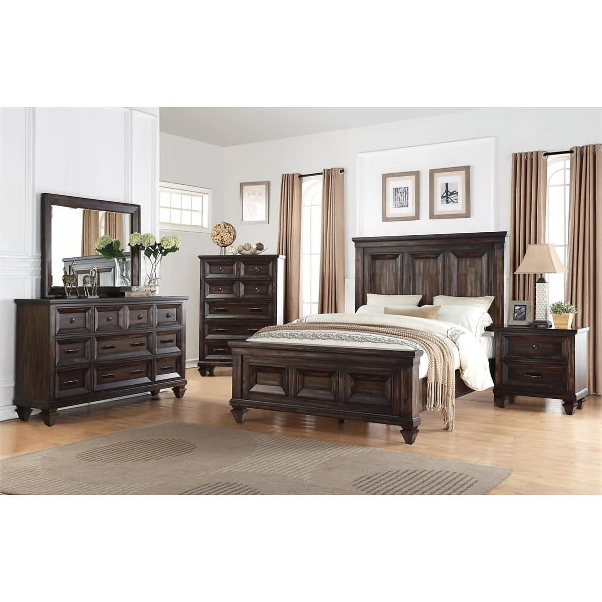 5-Piece Wood California King Bedroom Set D1684
