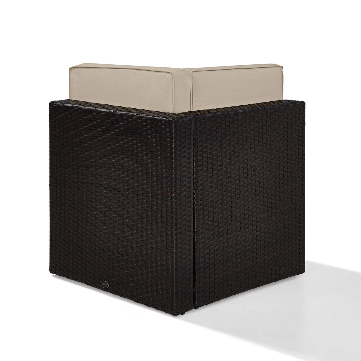 Brown Wicker Corner Patio Chair F7024