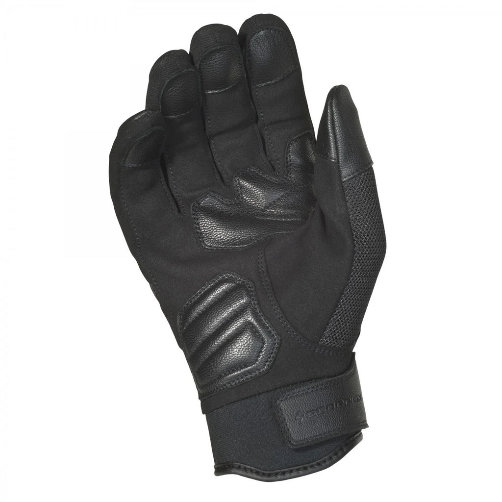 Black Leather Motorcycle Gloves Q185