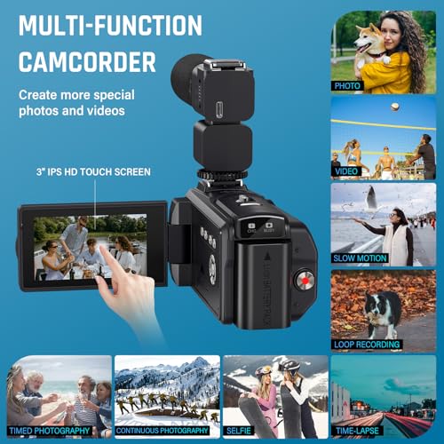 8K 64MP Video Camera Camcorder with 18X Digital Zoom T203060