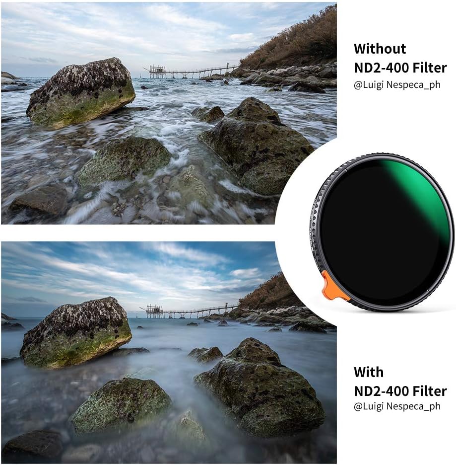 67mm Variable ND Filter ND2-ND400 with Multi-Layer Coatings AGC Glass Adjustable Neutral Density Filter B932174