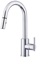 Chrome Pull Down Single Handle Kitchen Faucet U93245