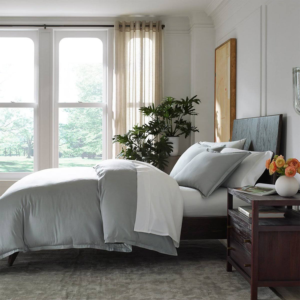 Queen Size Sateen Sheet Set in Slate Blue R732