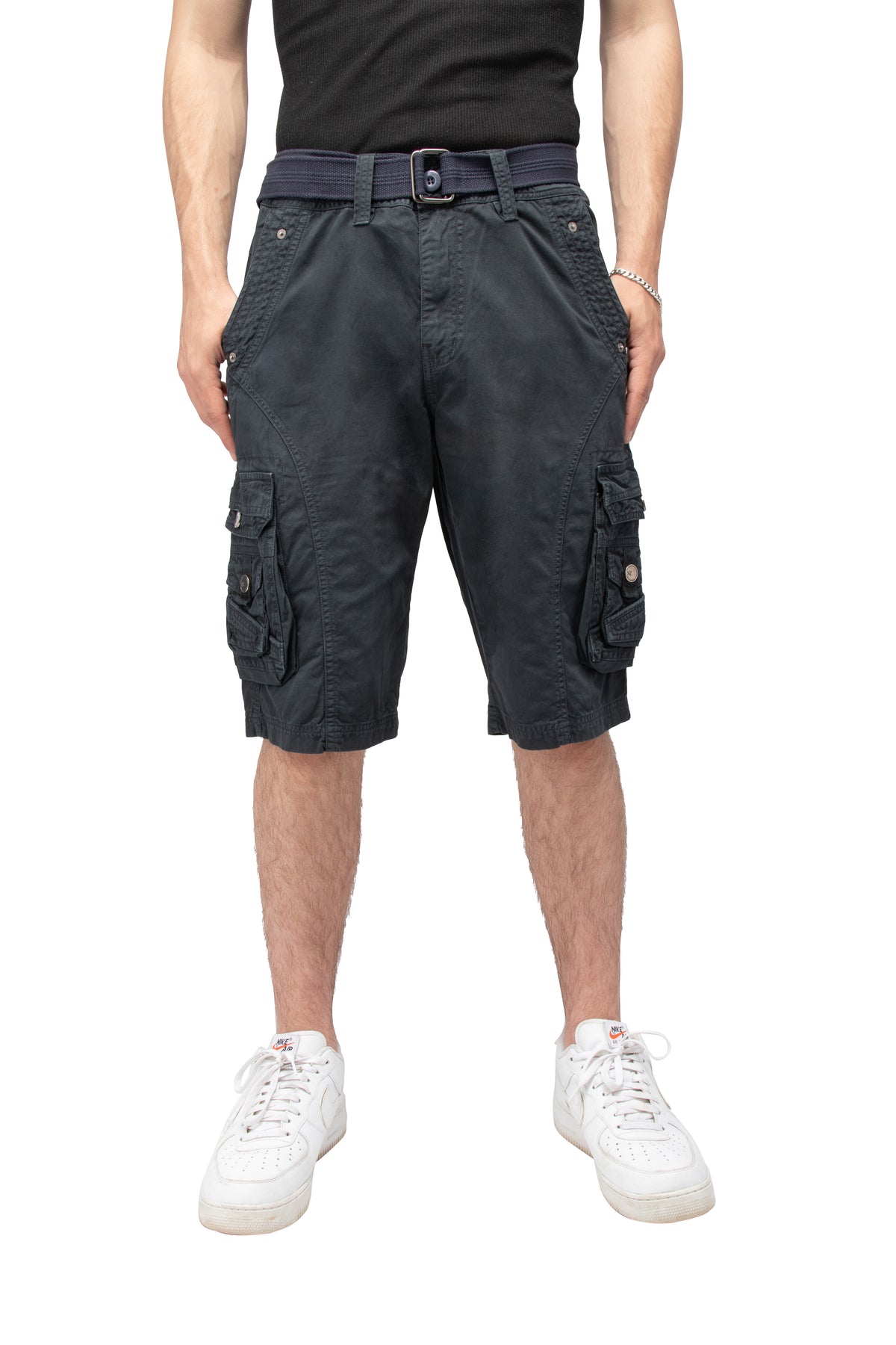 Navy 36 Mens Cargo Shorts Multi Pocket Q57147