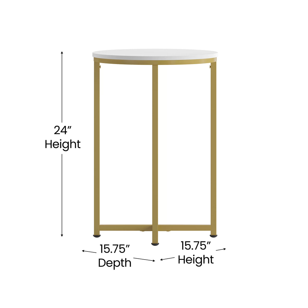 White Laminate 3 Piece Coffee and End Table Set C454262