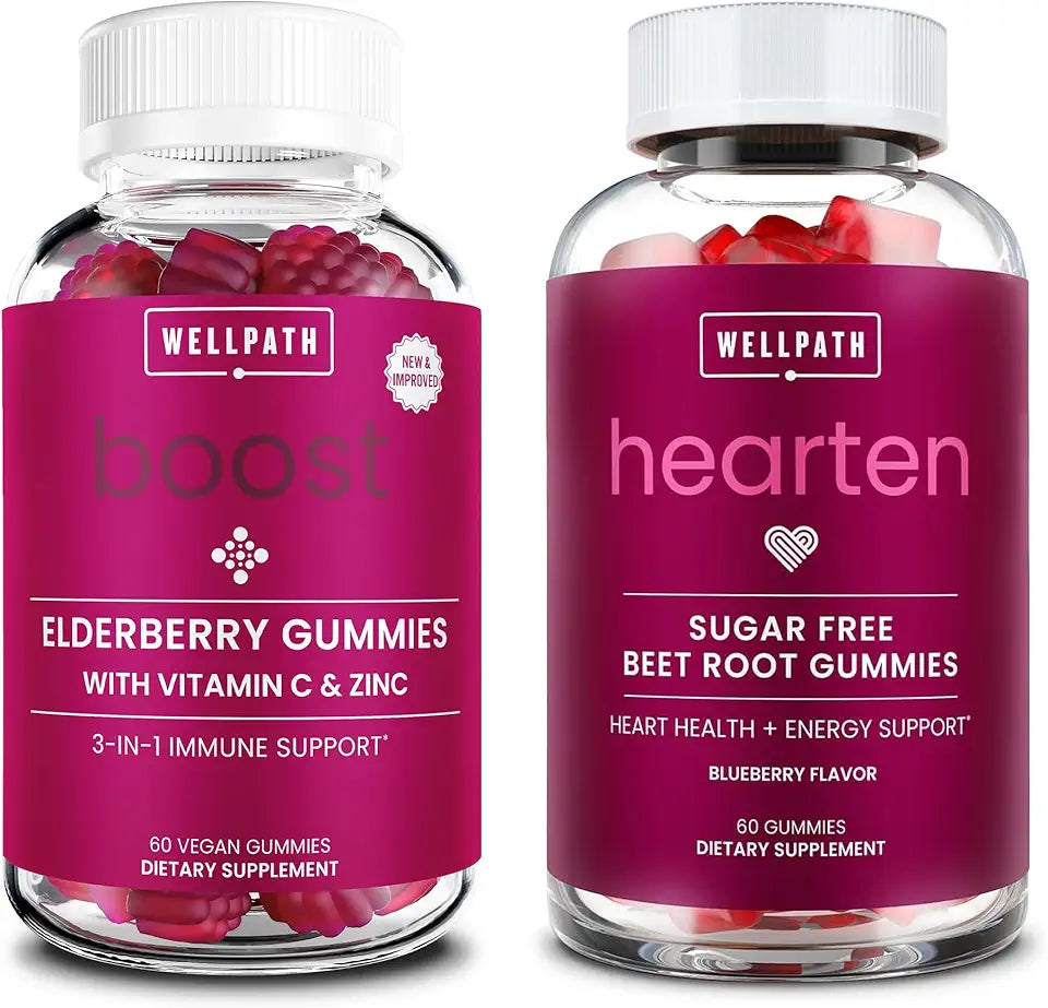 Elderberry Gummies with Zinc + Beet Root Gummies, 60 Ct Each F2424