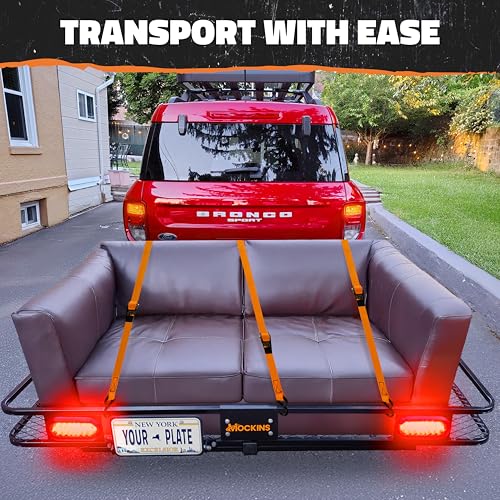 72"x36"x6" Folding Trailer Hitch Cargo Carrier with Waterproof Cargo Bag M8287
