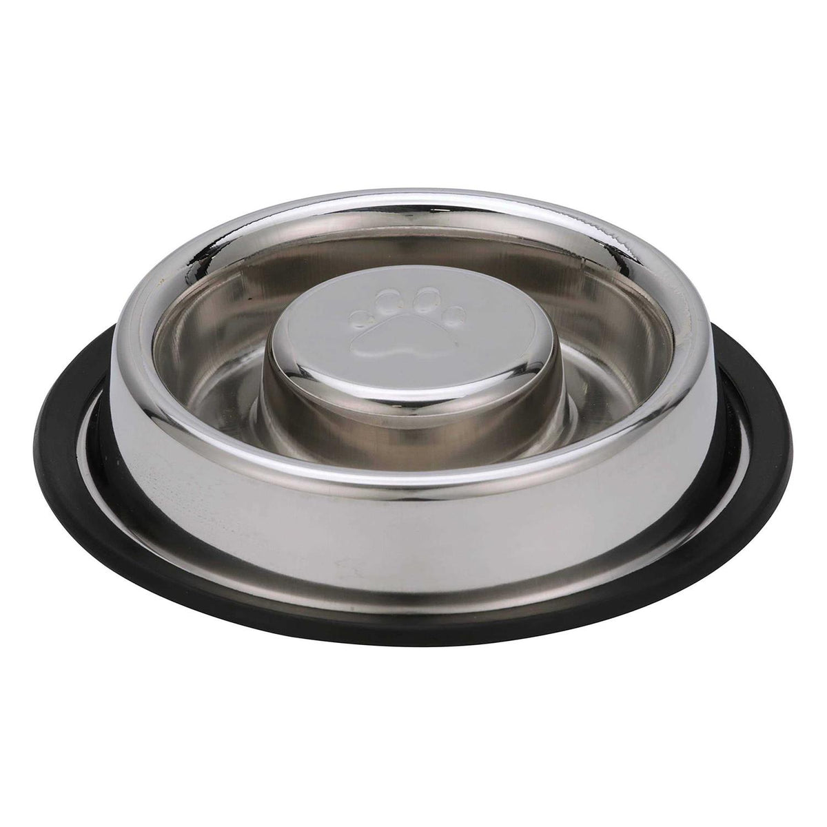 Stainless Steel Slow Feed Bowl Non-Tip & Non-Skid W6267