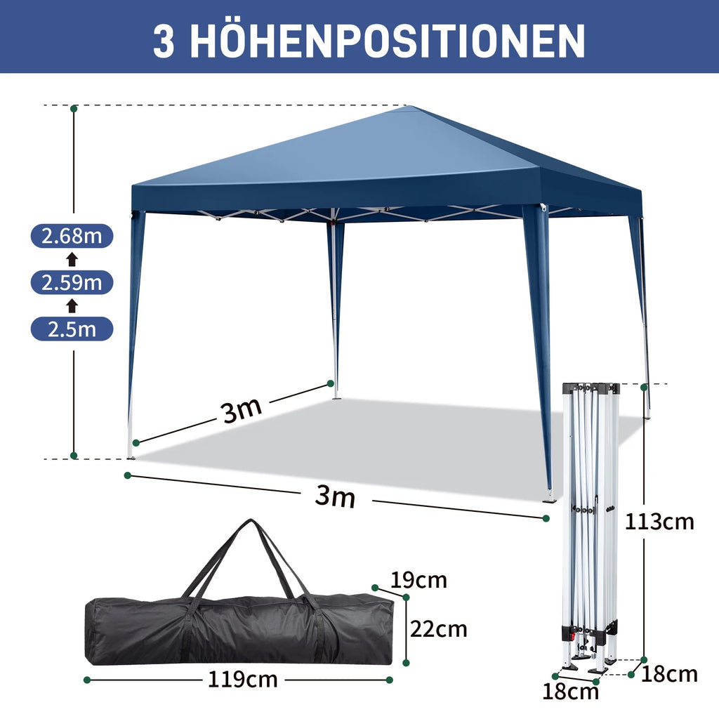 10 x 10 Pop Up Gazebo Canopy Tent with 4 Sidewalls V443651