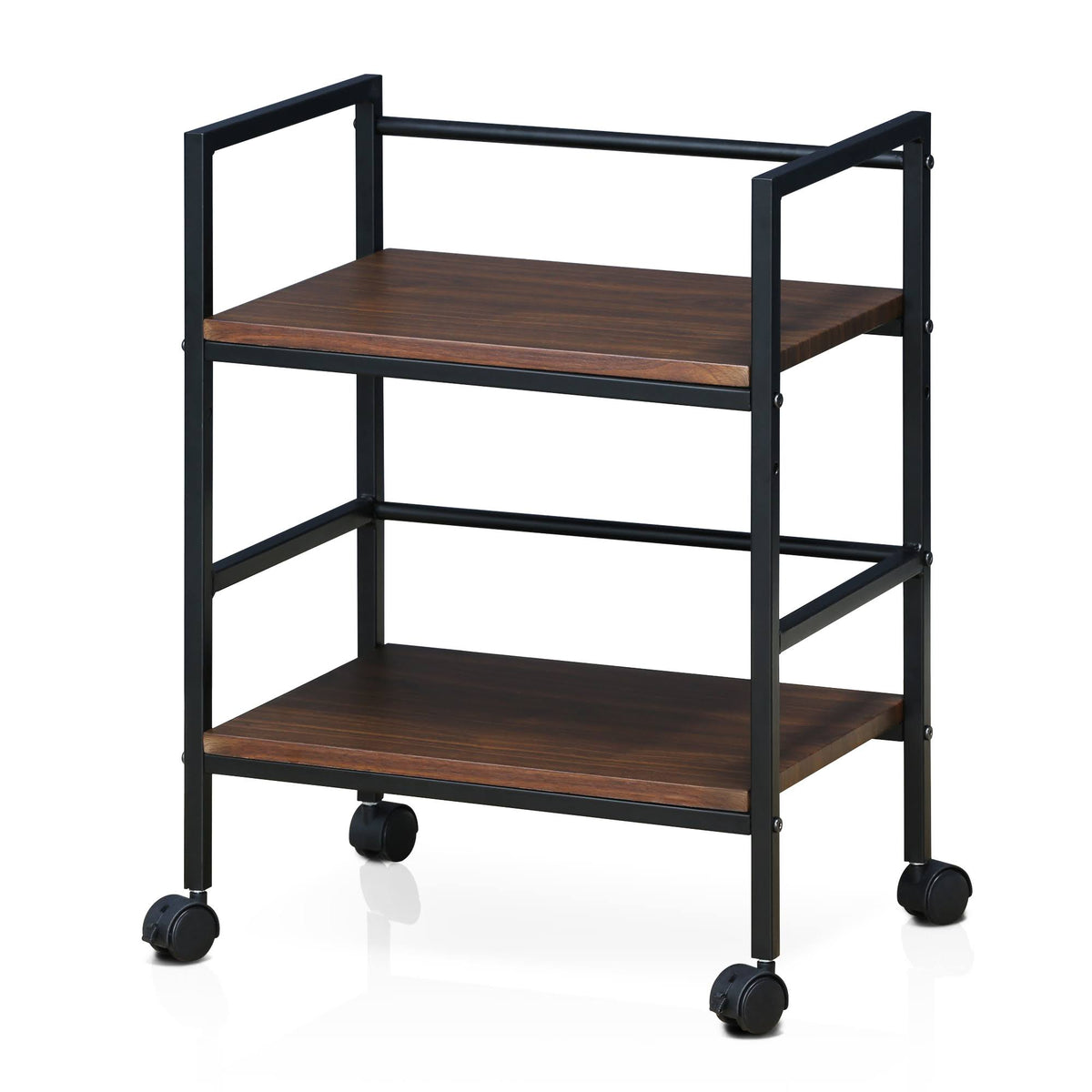 Dark Walnut Storage Cart with Casters R5593