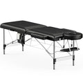 Portable 2-Fold Black Massage Table with Carrying Bag B223