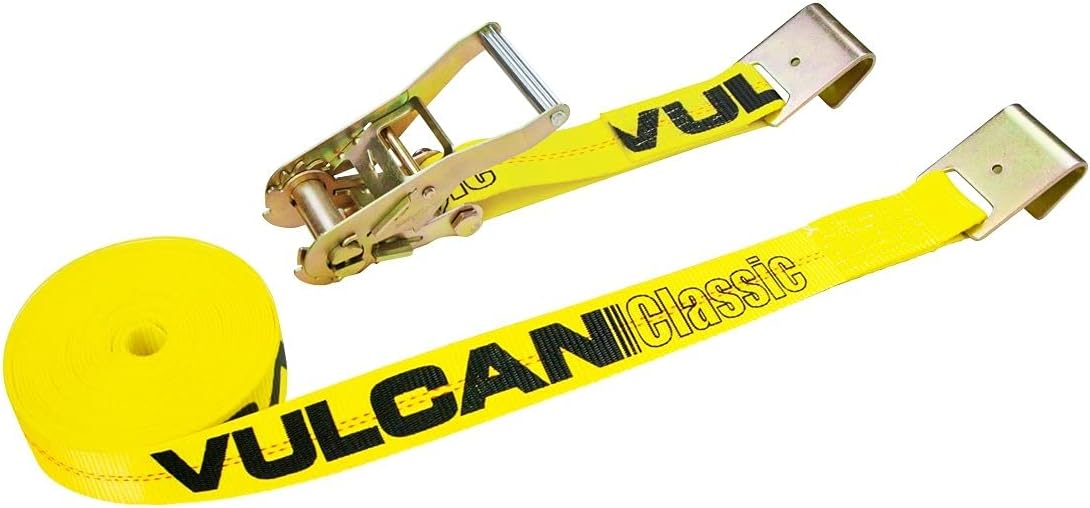 8 Pack 2 Inch x 27 Foot Ratchet Strap with Flat Hooks Q1484