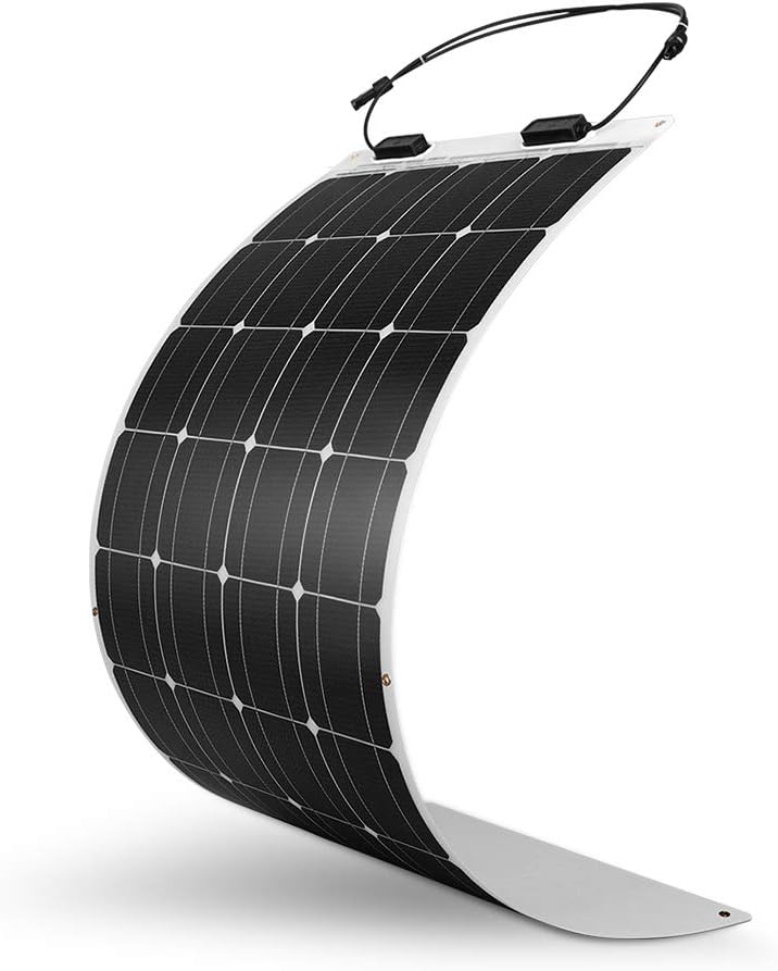 100W 12V Black Monocrystalline Semi Flexible Solar Panel N97274